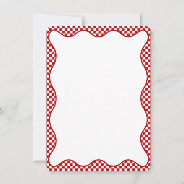 That's Amore! Italian Bridal Shower Red Chequered Card (Front)