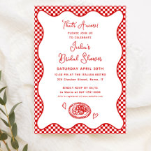 That's Amore! Italian Bridal Shower Red Chequered