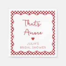 "That's Amore" Italian Bridal Shower Red Chequered