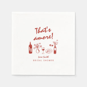 That's Amore Italian bride bridal shower napkins