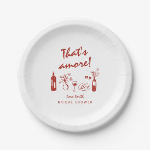 That's Amore Italian bride bridal shower  Paper Plate