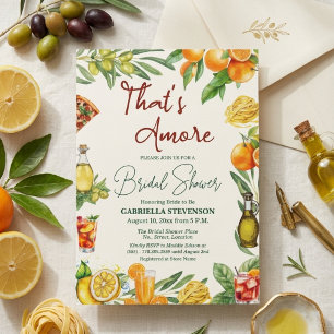 That's Amore Italian Citrus Cocktail Bridal Shower Invitation