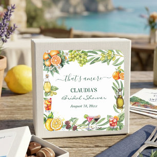 That's Amore Italian Citrus Cocktail Bridal Shower Square Sticker