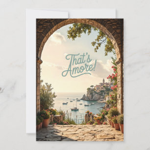 That's Amore Italian Coast Bridal Shower Invitation