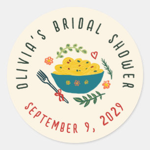 That's Amore Italian Food CUSTOM Bridal Shower Classic Round Sticker