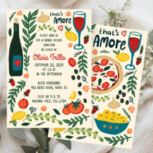 That's Amore Italian Food CUSTOM Bridal SHower  Invitation