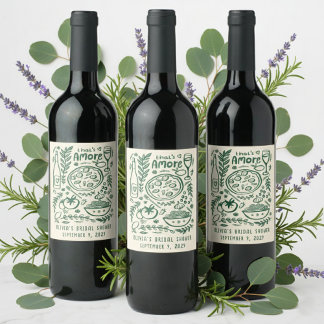 That's Amore Italian Food CUSTOM Bridal Shower Wine Label