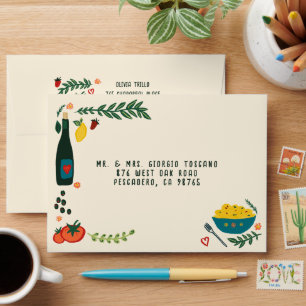 That's Amore Italian Food CUSTOM Wedding  Envelope
