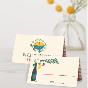 That's Amore Italian Food CUSTOM Wedding Place Card