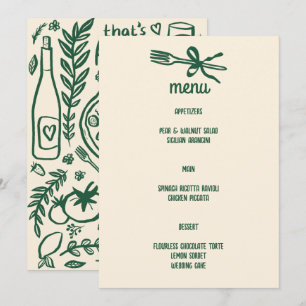 That's Amore Italian Food Love Whimsical CUSTOM Menu