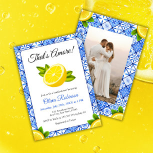That's Amore   Italian Lemon Photo Bridal Shower  Invitation