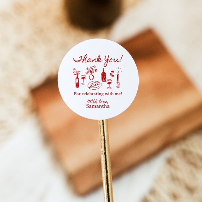 That's Amore Italian Pizza Bridal Shower Classic Round Sticker (Creator Uploaded)