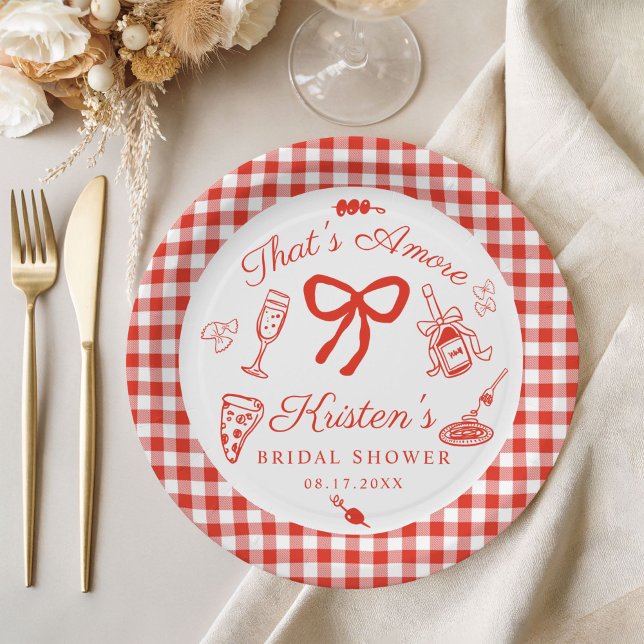 That's Amore Italian Pizza Bridal Shower Paper Plate (That's Amore Italian Pizza Bridal Shower Paper plates)