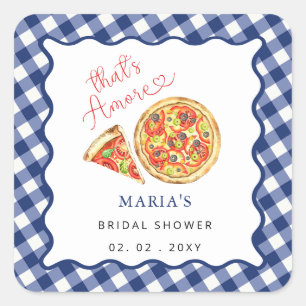 Thats Amore Italian Pizza Party Bridal Shower Square Sticker