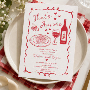 That's Amore Italian Rehearsal Dinner Invite