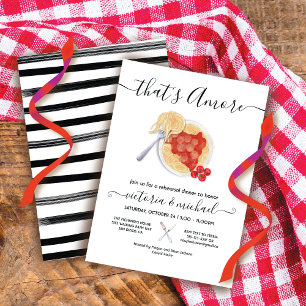 That's Amore Italian Rehearsal Dinner Pasta Invitation