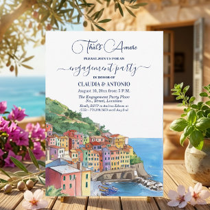 That's Amore Italian Riviera Engagement Party Invitation