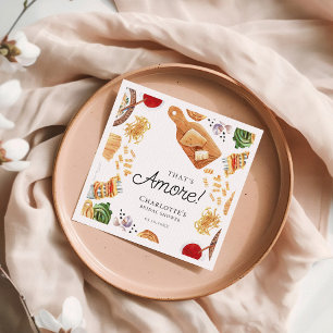 That's Amore Italian Script Bridal Shower Napkin