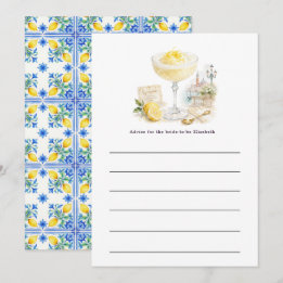 That's Amore! Italian Sgroppino Bridal Shower Advice Card