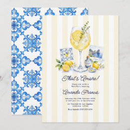 That's Amore! Italian Spritz Capri Bridal Shower Invitation