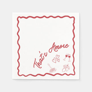 "That's Amore" Italian Themed  Napkin