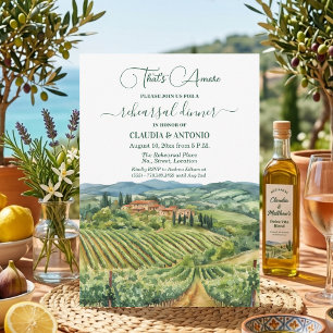 That's Amore Italian Vineyard Rehearsal Dinner Invitation