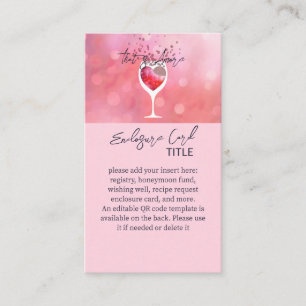 Thats Amore Italian Vino Before Vows Bridal Shower Enclosure Card