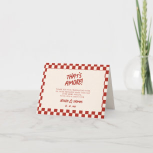 That's Amore Italian vintage Bridal Shower Thank You Card