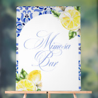 That's Amore Lemon Italian Blue Tile Bridal Shower