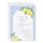 That's Amore Lemon Italian Blue Tile Bridal Shower