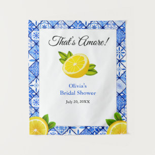 That's Amore Mediterranean Bridal Shower Backdrop Tapestry