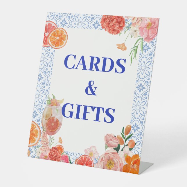 Thats amore mediterranean  bridal shower gifts pedestal sign (Front)