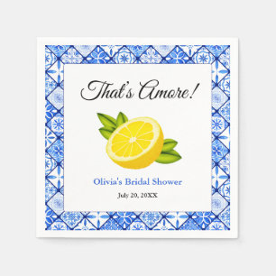 That's Amore   Mediterranean Lemon Bridal Shower Napkin