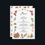 That's Amore Menu card Pasta Pizza<br><div class="desc">Menu with pasta pizza and italian food illustrations.</div>