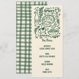 That's Amore Menu CUSTOM Hand-drawn Italian Food