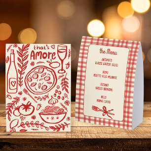 That's Amore Menu CUSTOM Hand-drawn Italian Food