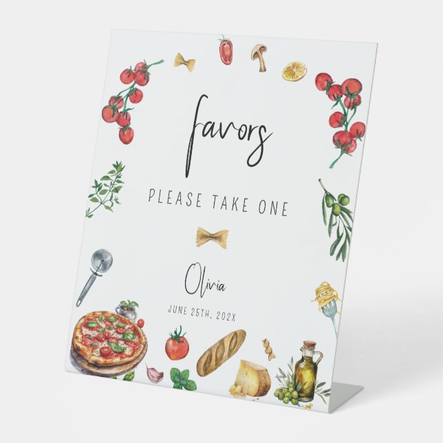 That's amore party Favours Sign personalised (Front)