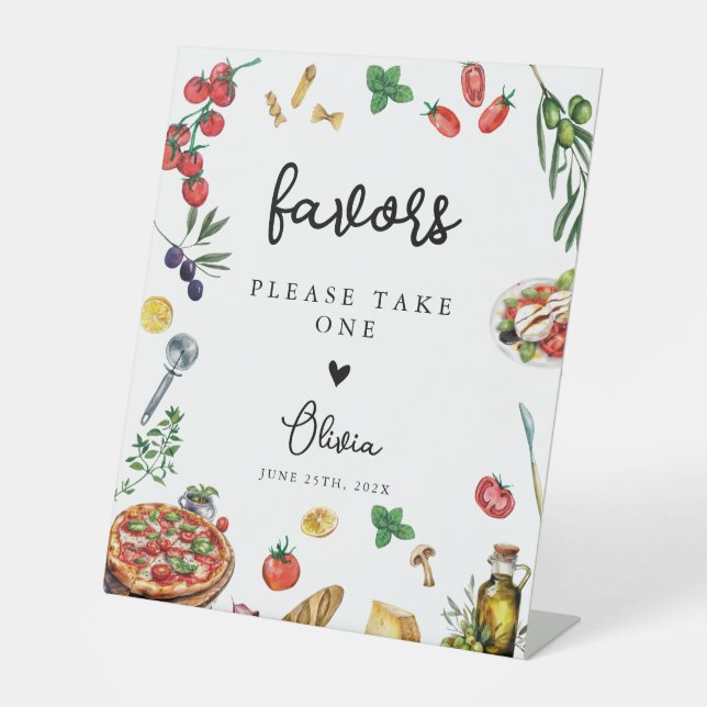 That's Amore Pasta Pizza Favours Sign personalised (Front)