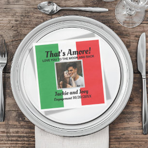 That's Amore! Personalised Italian Couple's Event Napkin