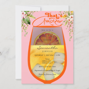 That's Amore Pink Tropical Aperol Bridal Shower Invitation