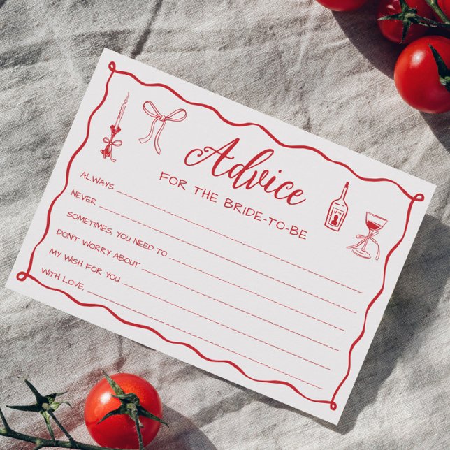 That's Amore Pizza Bridal Shower Advice Card (Creator Uploaded)