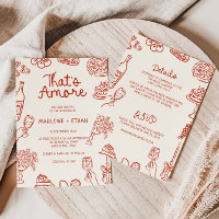 That's Amore Red Illustrated Wedding