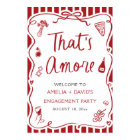 That's Amore Red Italian Engagement Party Welcome