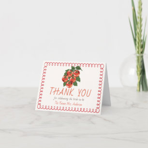 That's Amore Red Tomato Italian Bridal Shower Thank You Card