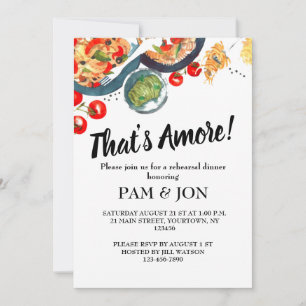 That's Amore! Rehearsal Brunch Dinner Invitation