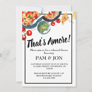 That's Amore! Rehearsal Brunch Dinner Invitation