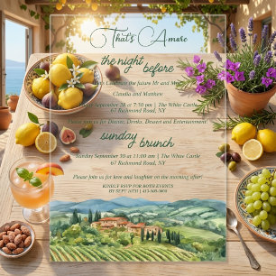 That's Amore Rehearsal Dinner & Sunday Brunch Acrylic Invitations