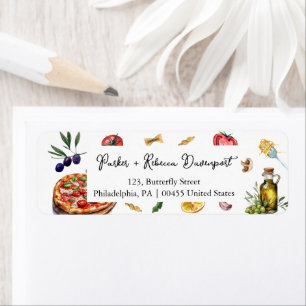 that's amore return address label italian elegant