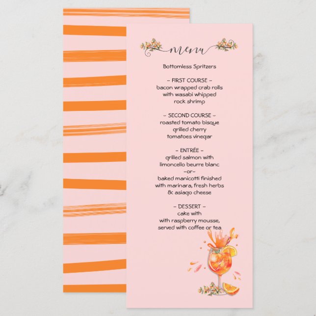 That's Amore Spritz Bridal Brunch Menu (Front/Back)