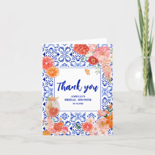 That's Amore Spritz Mediterranean Bridal Shower  Thank You Card
